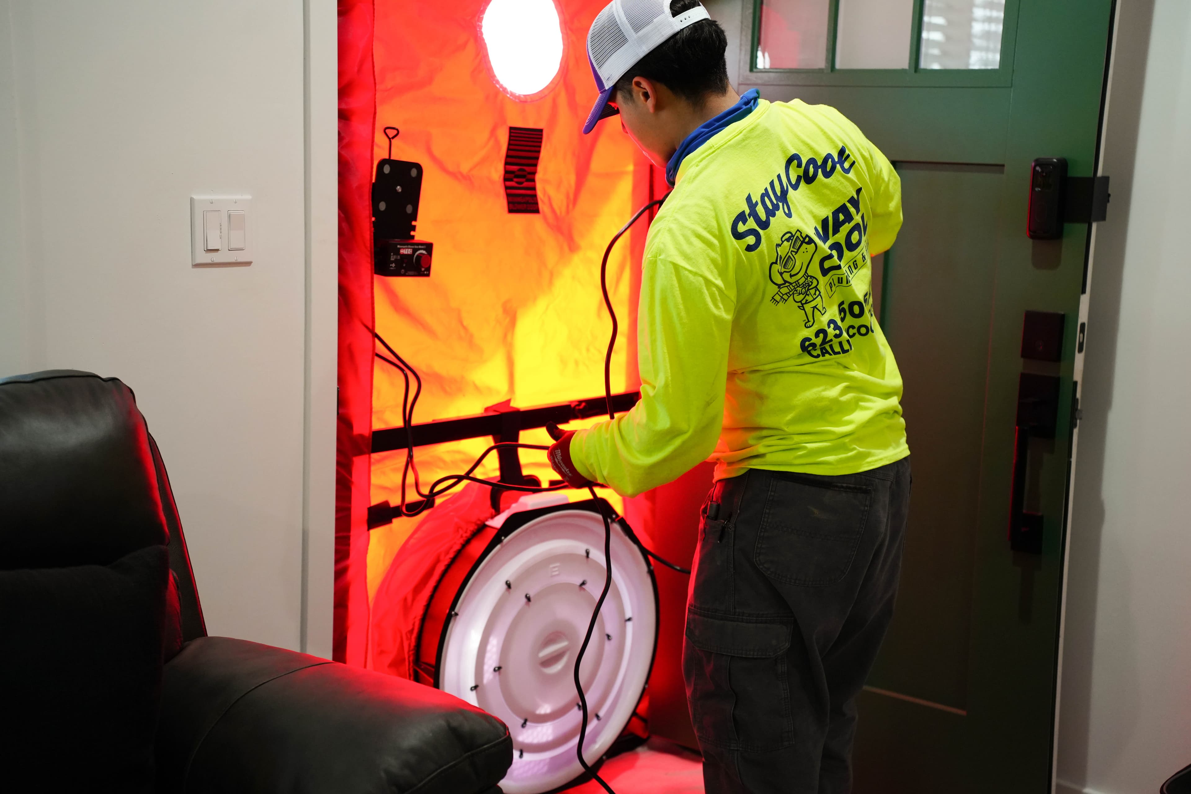 Way Cool Home Performance team conducting a Phoenix energy audit