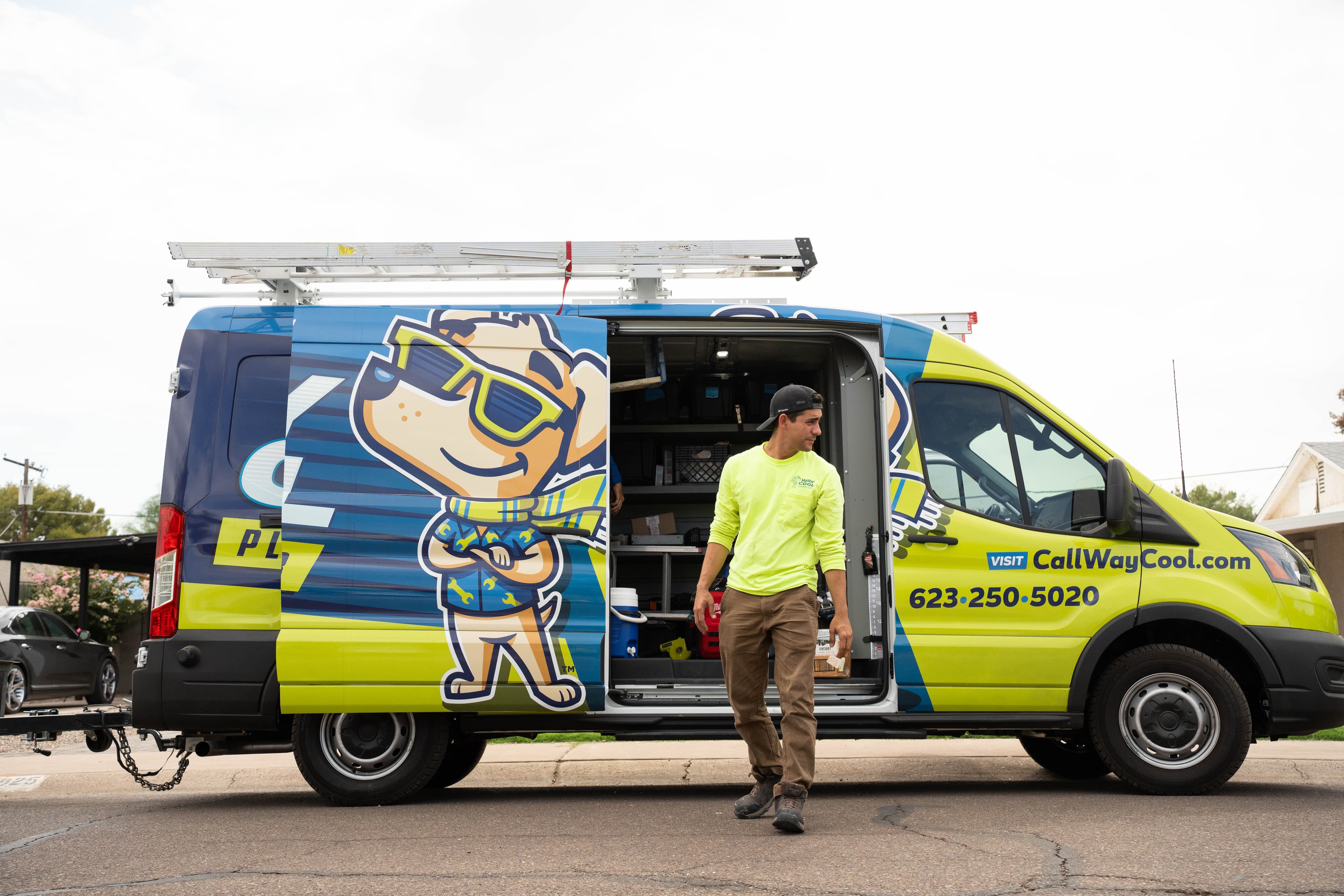 Way Cool tech and van on a service call in Ancala, Scottsdale, AZ