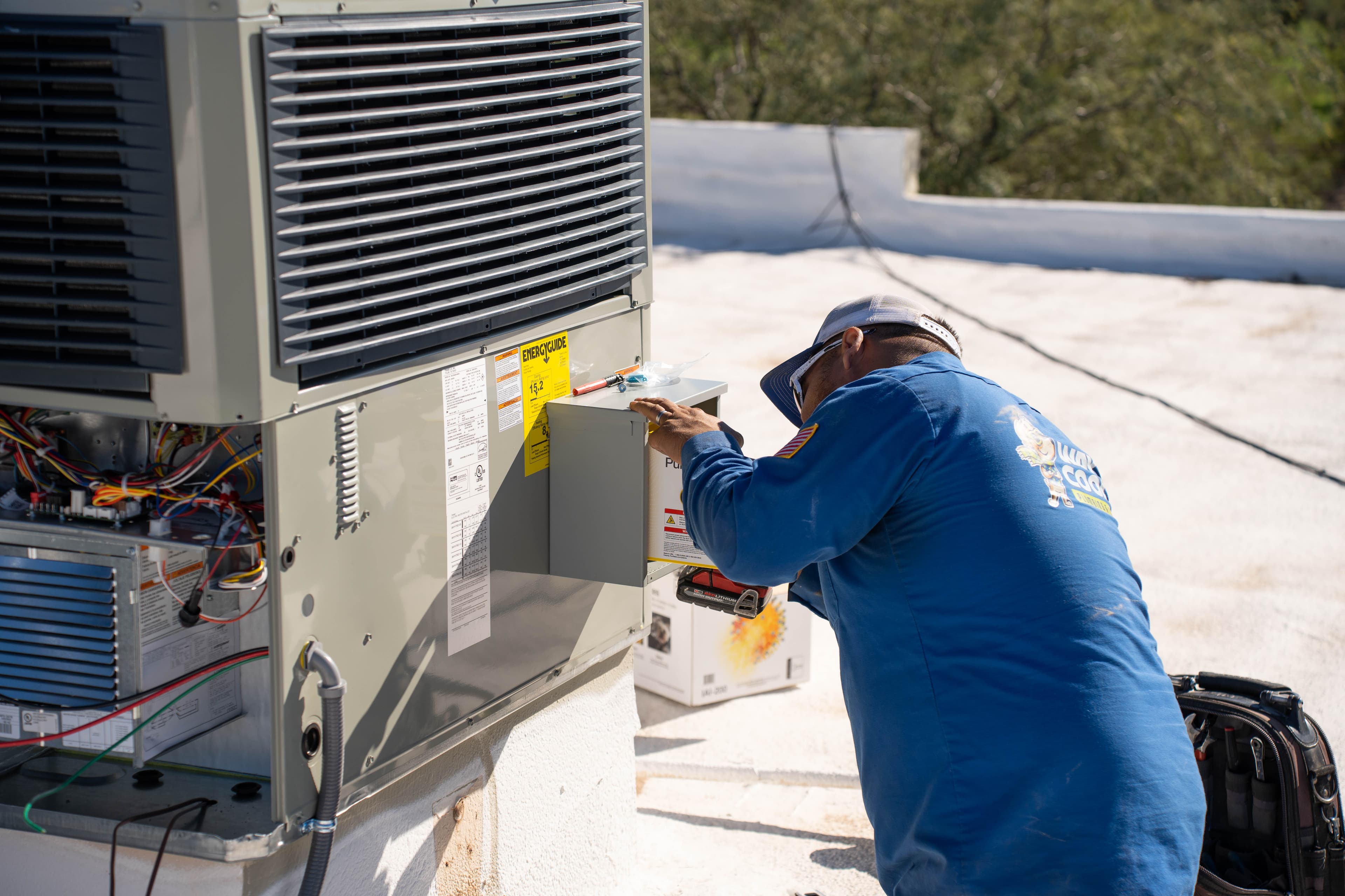 Germicidal UVC air purifier mounted at an air handler