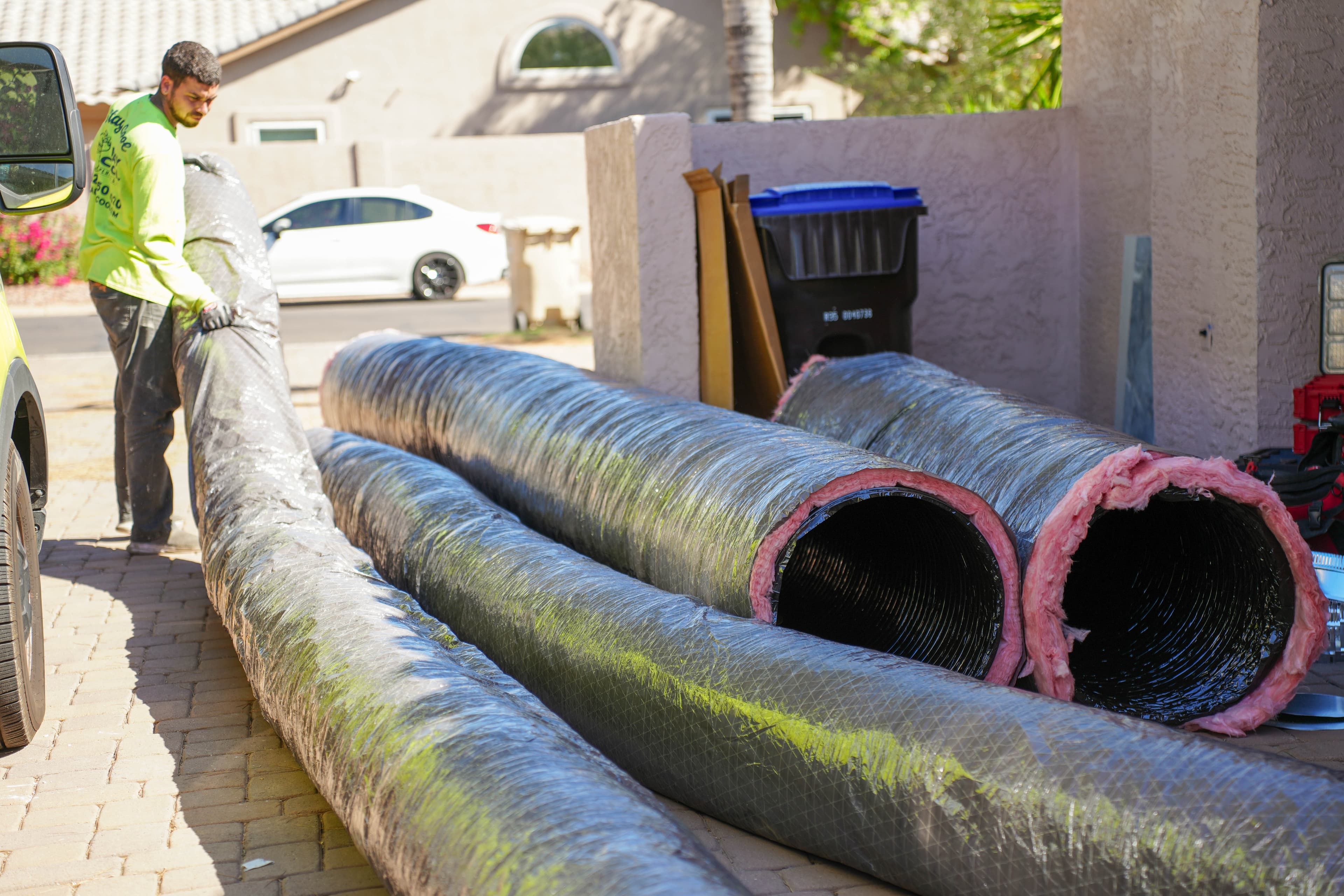 Whole-home ductwork retrofit to R-8