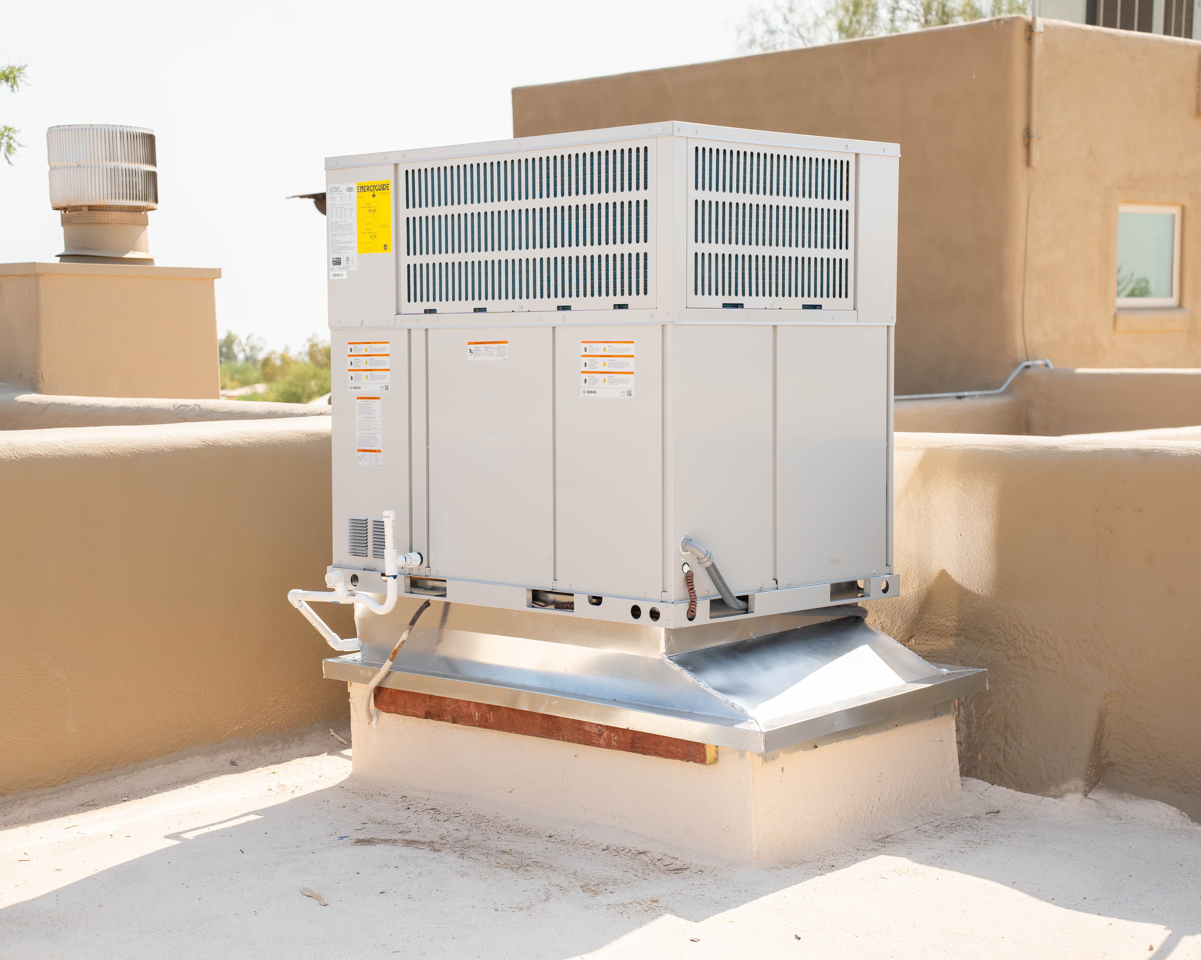 Bosch package unit on a flat roof