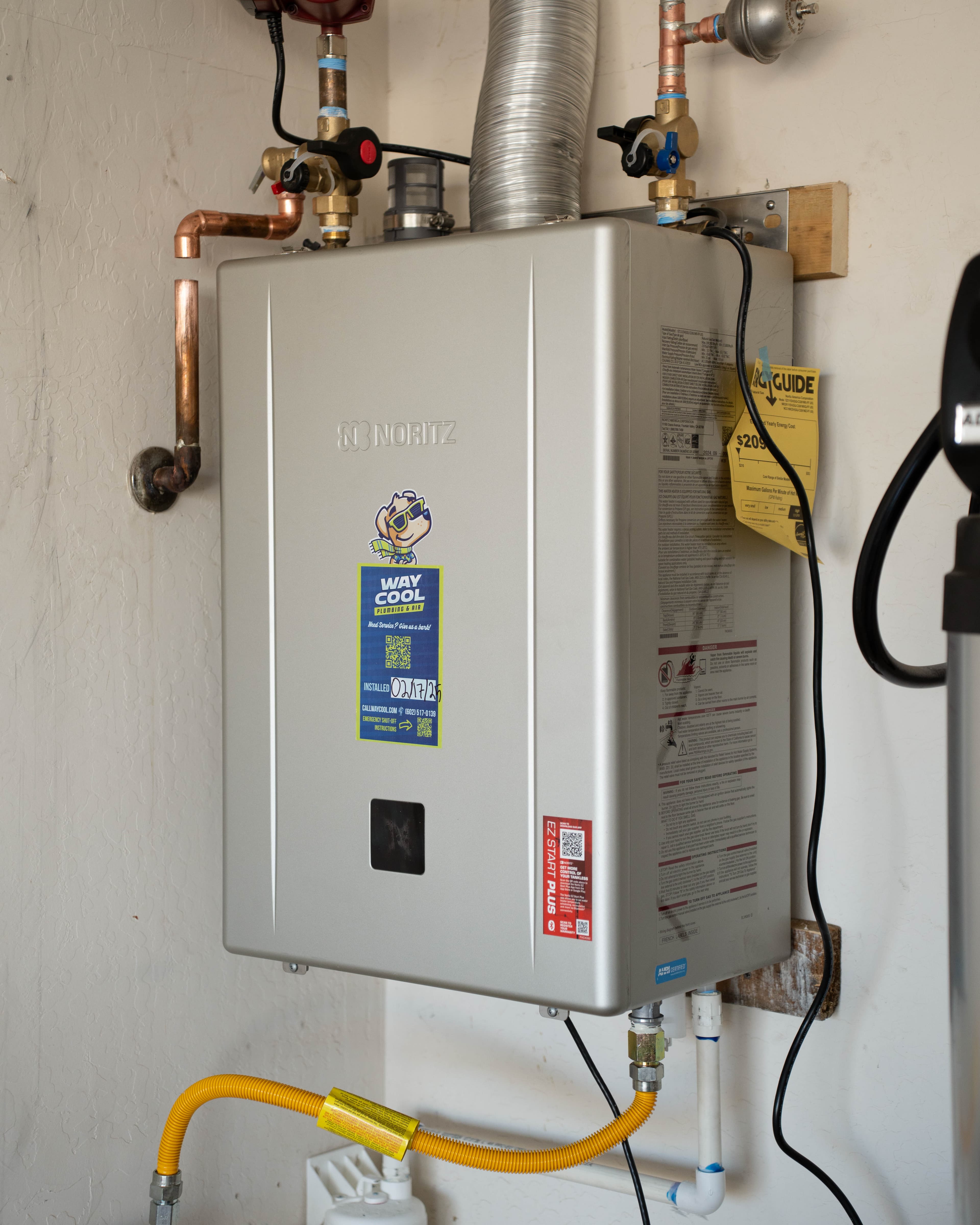 Tankless water heater install detail